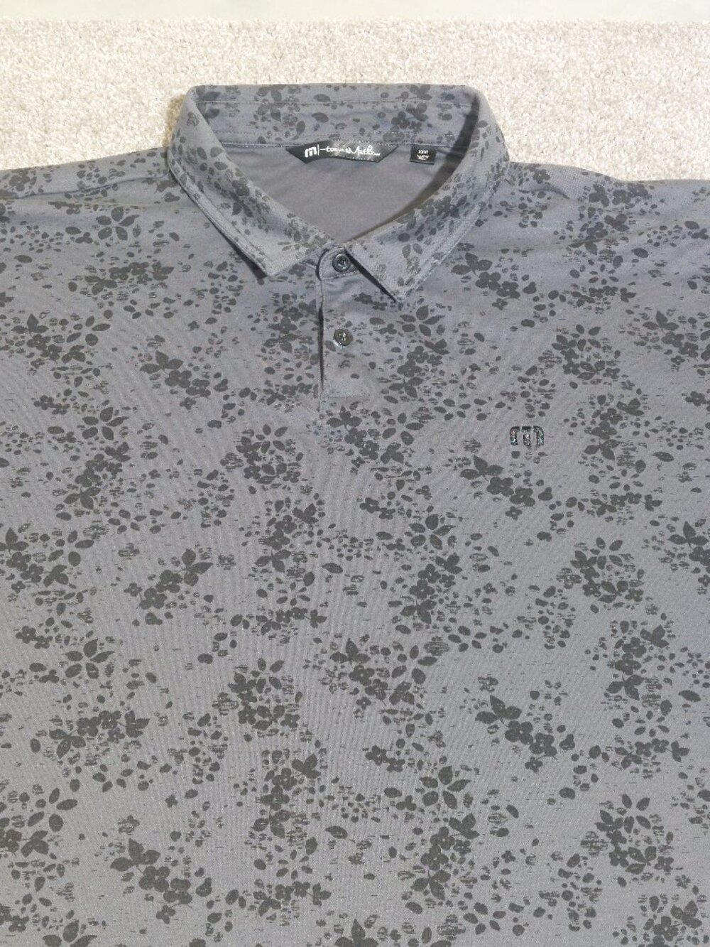 Travis Mathew Pima Cotton Golf Polo Presidents Cup Logo floral print Size XXXL